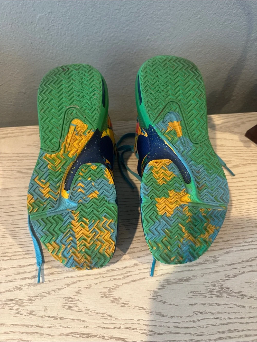 Nike Kids Blue Sneakers with Teal Accents
